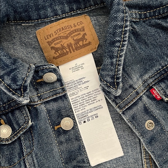 Levi's Kids Classic Blue Denim Trucker Jacket - Picture 3 of 4